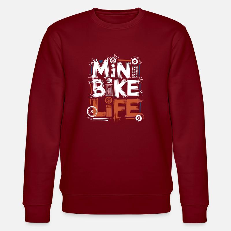 Fahrspaß mit Minibikes - Stanley/Stella Unisex Bio-Sweatshirt CHANGER  - Burgunderrot