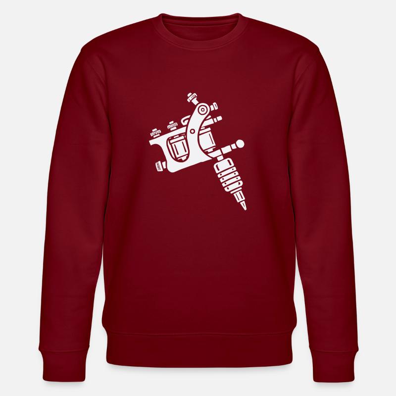 Tattoo Maschine - Stanley/Stella Unisex Bio-Sweatshirt CHANGER  - Burgunderrot