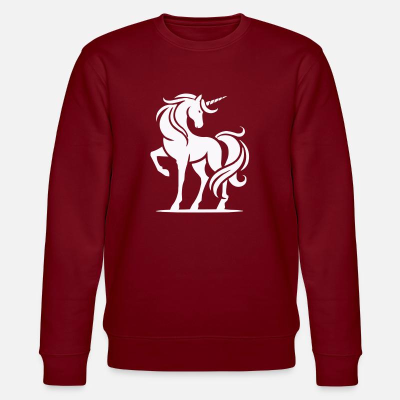 einhorn - Stanley/Stella Unisex Bio-Sweatshirt CHANGER  - Burgunderrot