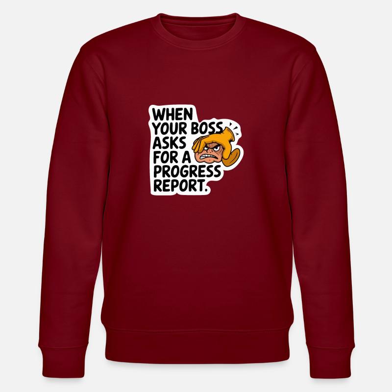 DER PROJEKTLEITER HAT SIE GEFRAGT - Stanley/Stella Unisex Bio-Sweatshirt CHANGER  - Burgunderrot