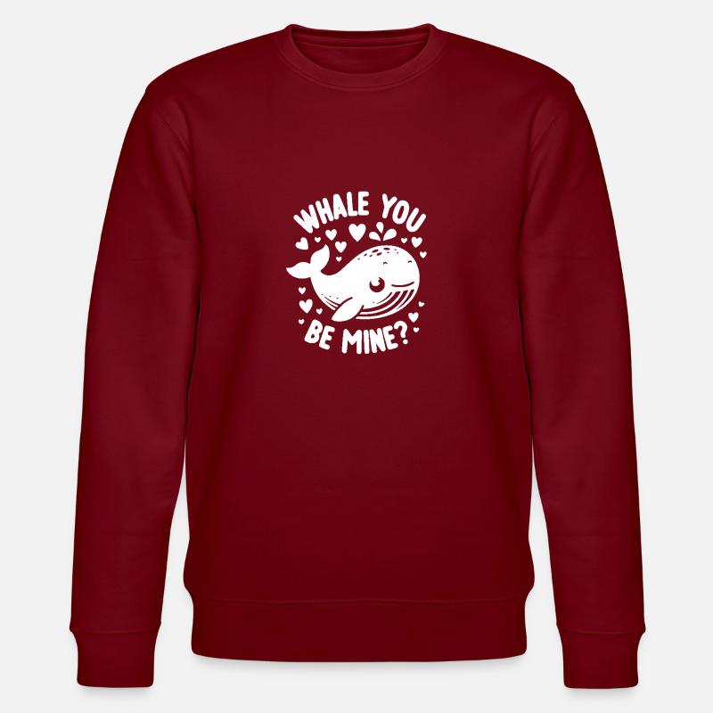Baleine, tu es à moi ? - Sweat bio CHANGER Stanley/Stella Unisexe - bordeaux