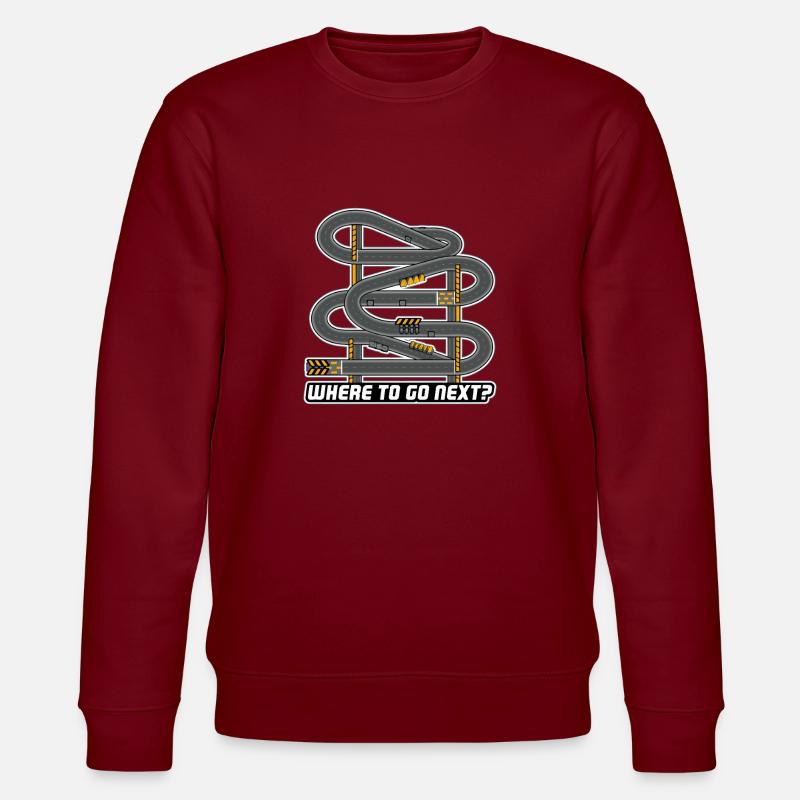 WHERE TO GO NEXT - Stanley/Stella CHANGER Unisex Organic Sweatshirt - burgundy