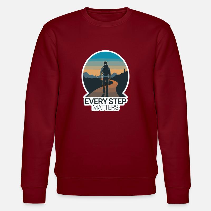 VOYAGE, CHAQUE PAS COMPTE - Sweat bio CHANGER Stanley/Stella Unisexe - bordeaux