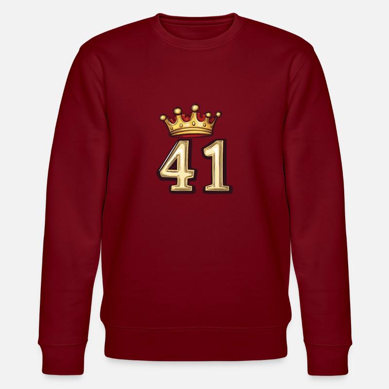 Couronne à 41 chiffres - Sweat bio CHANGER Stanley/Stella Unisexe - bordeaux