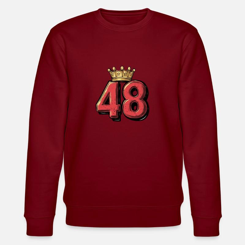 Couronne à 48 chiffres - Sweat bio CHANGER Stanley/Stella Unisexe - bordeaux