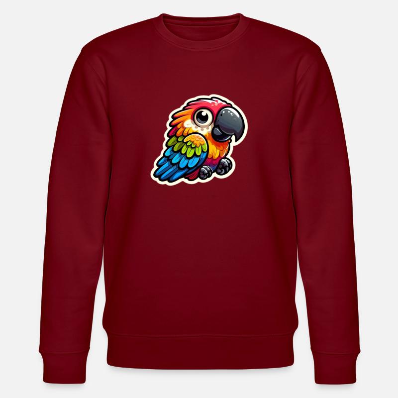Papagei - Stanley/Stella Unisex Bio-Sweatshirt CHANGER  - Burgunderrot