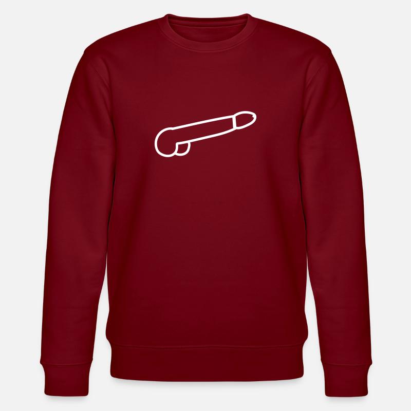 Penis Silhouette - Stanley/Stella Unisex Bio-Sweatshirt CHANGER  - Burgunderrot