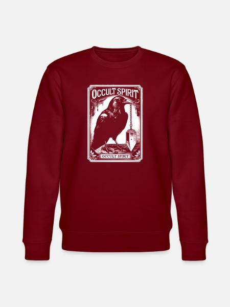 Occult Spirit Raven Pendulum - Stanley/Stella CHANGER Unisex Organic Sweatshirt - burgundy