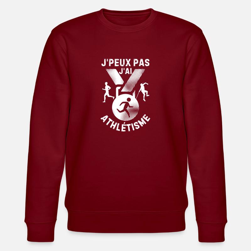 Athlétisme - Sweat bio CHANGER Stanley/Stella Unisexe - bordeaux