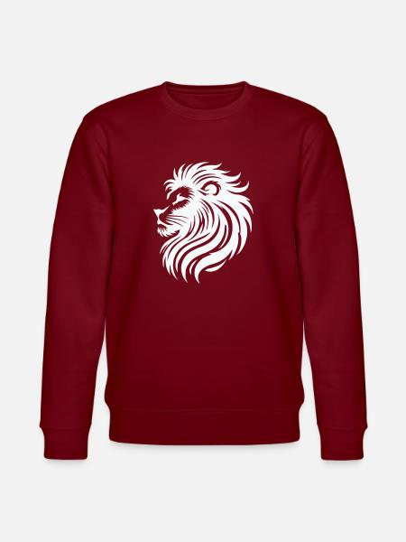 Lion Drawing Animal - Stanley/Stella CHANGER Unisex Organic Sweatshirt - burgundy