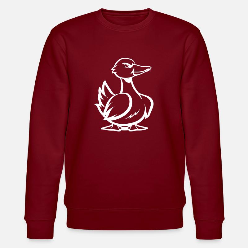 Duck Comic - Stanley/Stella CHANGER Unisex Organic Sweatshirt - burgundy