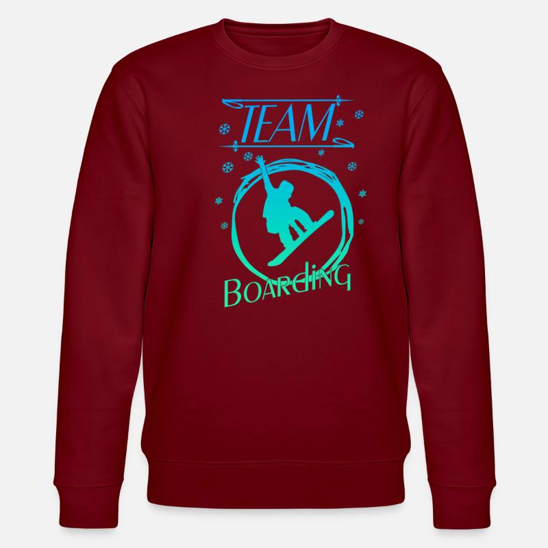 boarden boarding - Stanley/Stella Unisex Bio-Sweatshirt CHANGER  - Burgunderrot