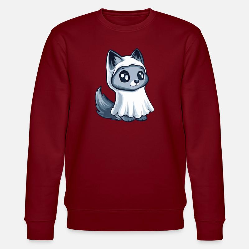 Wolf Halloween Lustig Geist - Stanley/Stella Unisex Bio-Sweatshirt CHANGER - Burgunderrot