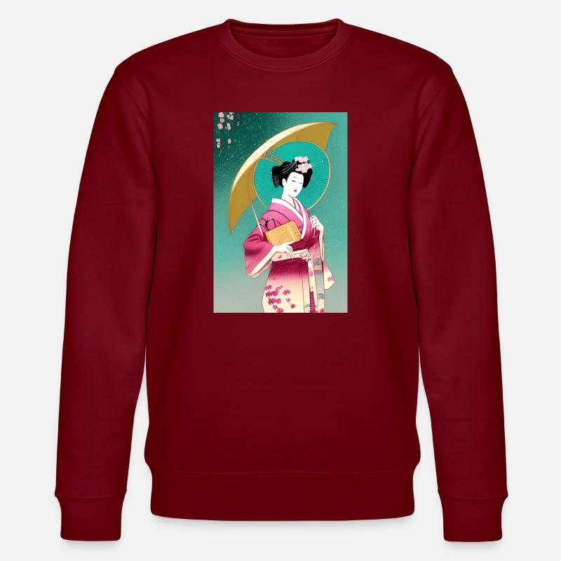 Geisha 2 - Stanley/Stella Unisex Bio-Sweatshirt CHANGER  - Burgunderrot