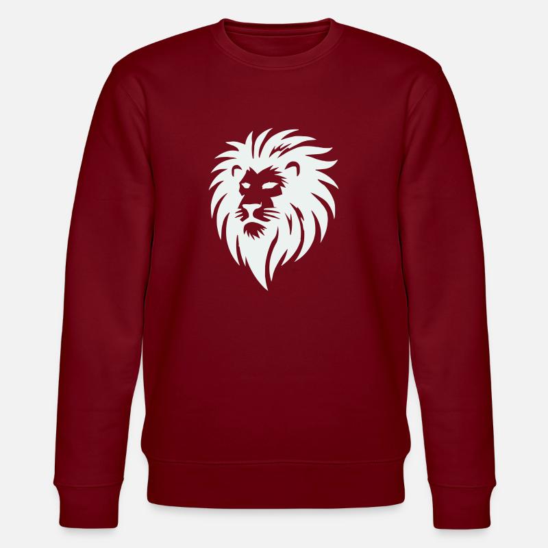 löwe - Stanley/Stella Unisex Bio-Sweatshirt CHANGER  - Burgunderrot