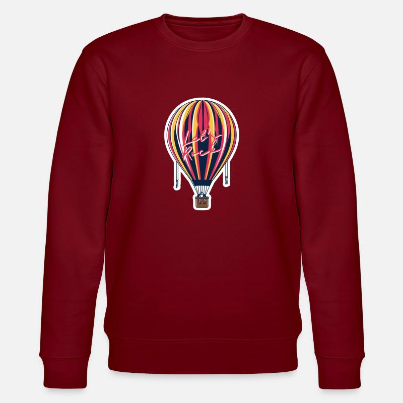 Lets Rock Heißluftballon - Stanley/Stella Unisex Bio-Sweatshirt CHANGER  - Burgunderrot