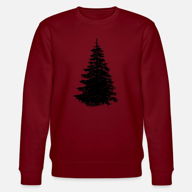 Tannenbaum - Stanley/Stella Unisex Bio-Sweatshirt CHANGER  - Burgunderrot