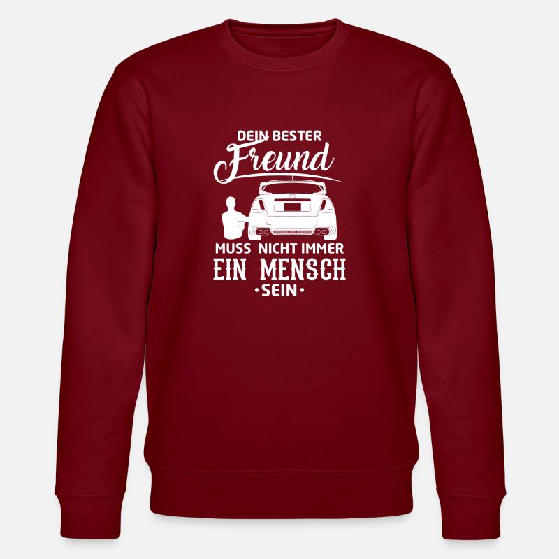 Auto - Impreza Bester Freund - Stanley/Stella Unisex Bio-Sweatshirt CHANGER  - Burgunderrot
