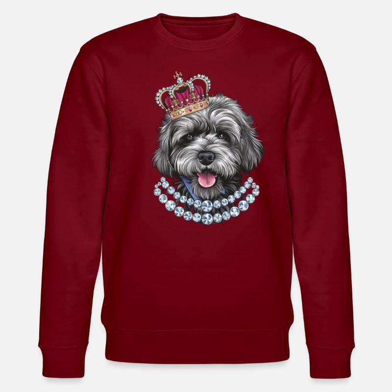 Lagotto Romagnolo avec couronne - Sweat bio CHANGER Stanley/Stella Unisexe - bordeaux