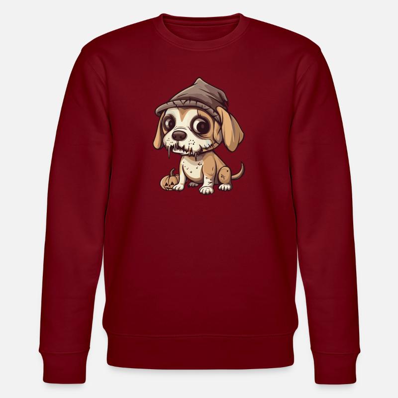 Beagle Chien Halloween Drôle Zombie - Sweat bio CHANGER Stanley/Stella Unisexe - bordeaux