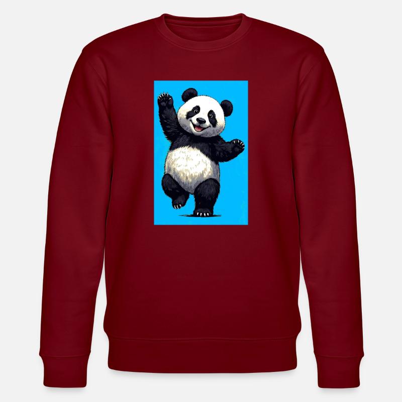 Panda - Stanley/Stella Unisex Bio-Sweatshirt CHANGER  - Burgunderrot