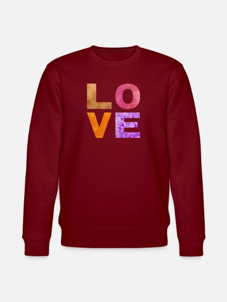 L O V E - Stanley/Stella CHANGER Unisex Organic Sweatshirt - burgundy