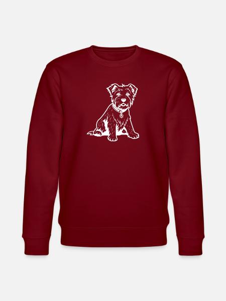 West Highland White Terrier - Stanley/Stella CHANGER Unisex Organic Sweatshirt - burgundy