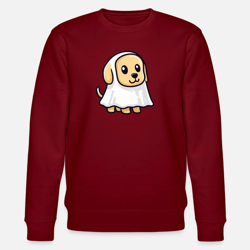 Golden Retriever Hund HalloweenGeist - Stanley/Stella Unisex Bio-Sweatshirt CHANGER  - Burgunderrot