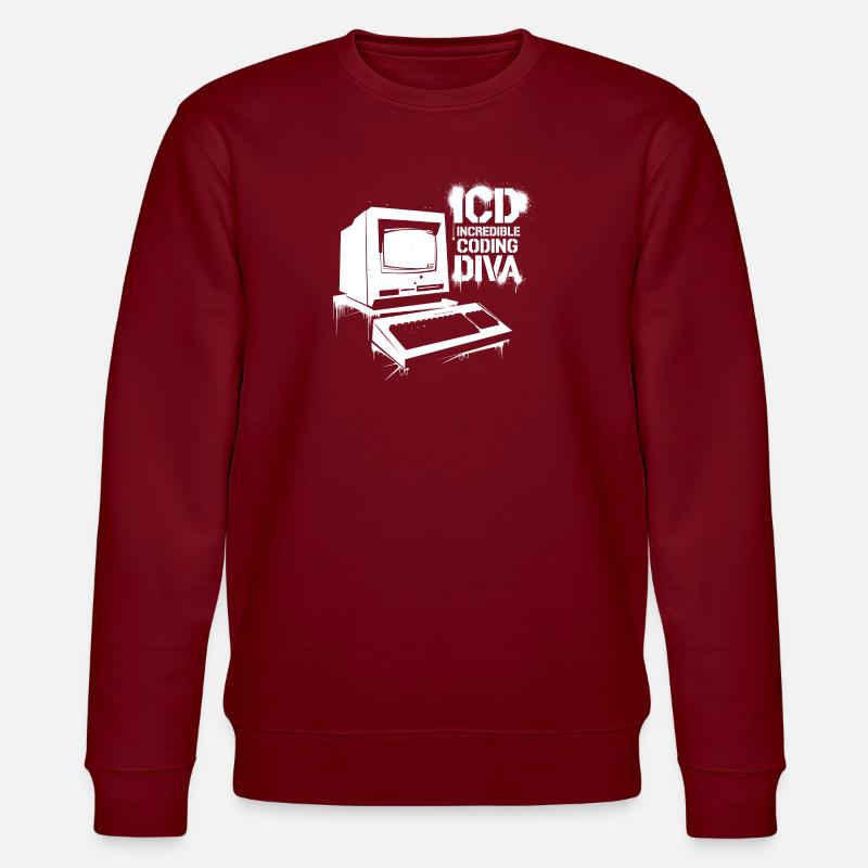 Expert in precise coding - Stanley/Stella CHANGER Unisex Organic Sweatshirt - burgundy