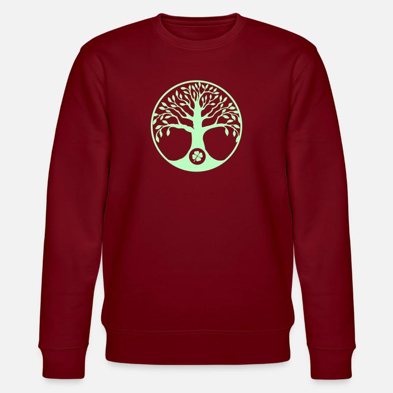Trèfle Arbre de Vie - Sweat bio CHANGER Stanley/Stella Unisexe - bordeaux