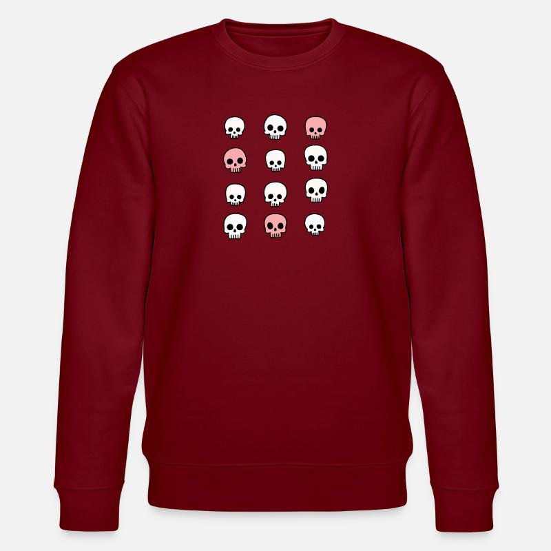 Schädel - Stanley/Stella Unisex Bio-Sweatshirt CHANGER  - Burgunderrot