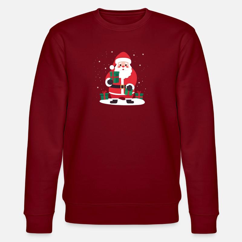 Weihnachtsmann - Stanley/Stella Unisex Bio-Sweatshirt CHANGER  - Burgunderrot