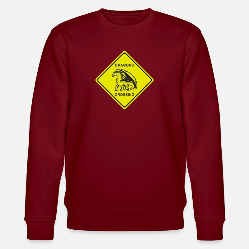 DRAGONS CROSSING - Stanley/Stella Unisex Bio-Sweatshirt CHANGER  - Burgunderrot