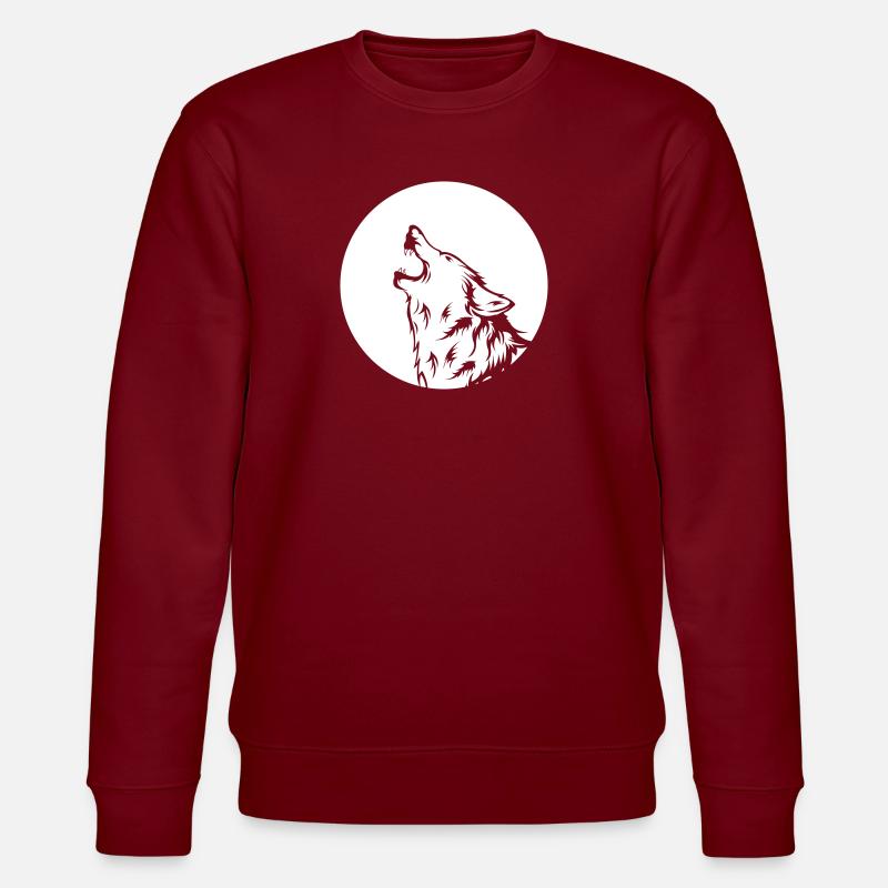 wolf - Stanley/Stella Unisex Bio-Sweatshirt CHANGER - Burgunderrot