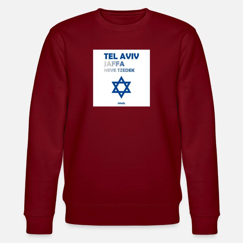 Tel Aviv, Israel - Stanley/Stella Unisex Bio-Sweatshirt CHANGER - Burgunderrot