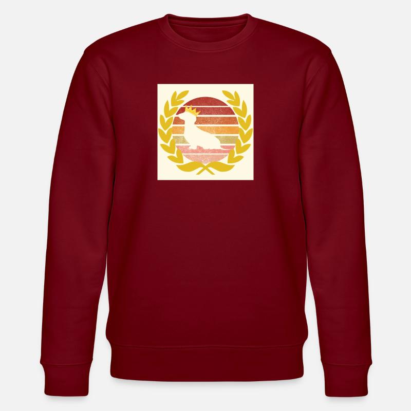 Dackel KIng - Stanley/Stella Unisex Bio-Sweatshirt CHANGER  - Burgunderrot