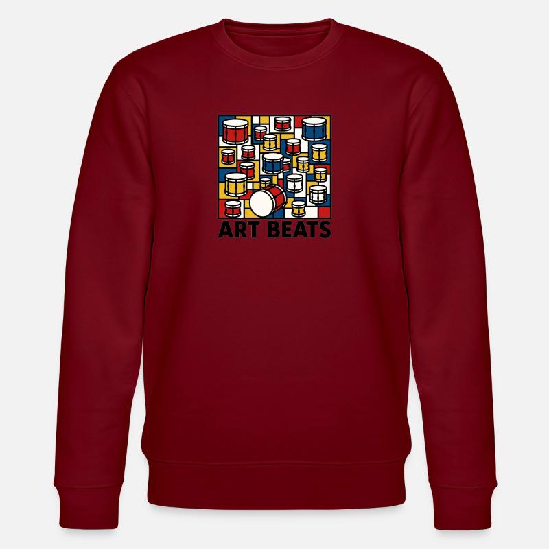 Art Beats - Stanley/Stella Unisex Bio-Sweatshirt CHANGER  - Burgunderrot
