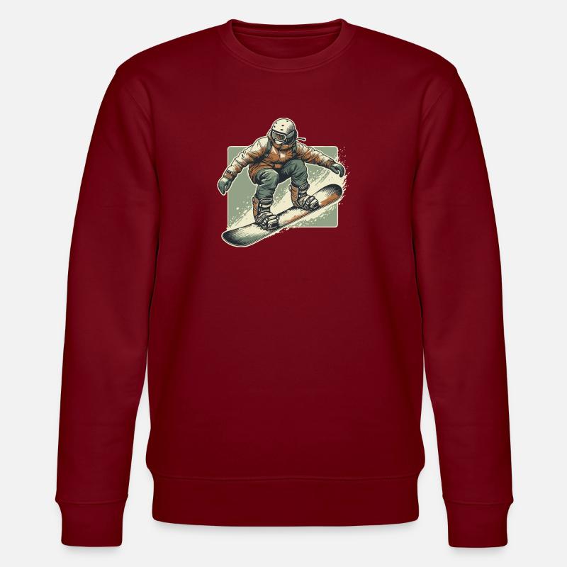 Snowboarder - Stanley/Stella Unisex Bio-Sweatshirt CHANGER  - Burgunderrot
