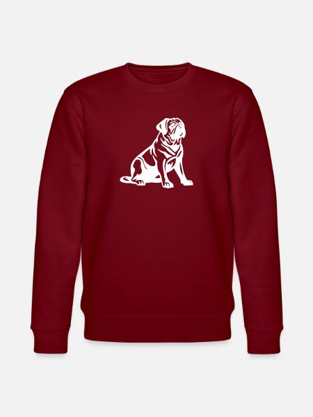 Pug Dog Silhouette - Stanley/Stella CHANGER Unisex Organic Sweatshirt - burgundy