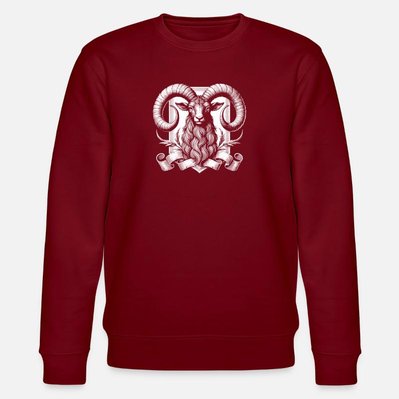 Schafbock - Stanley/Stella Unisex Bio-Sweatshirt CHANGER  - Burgunderrot