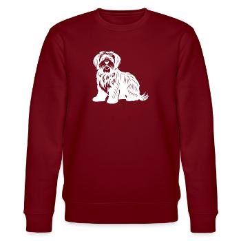 Silhouette de chien havanais - Sweat bio CHANGER Stanley/Stella Unisexe - bordeaux - Devant - Nik (191cm) & Marisol (170cm)
