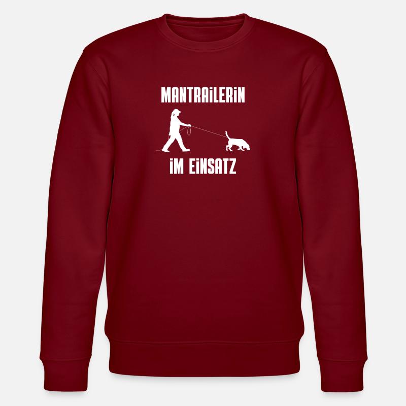Mantrailerin im Einsatz - Stanley/Stella Unisex Bio-Sweatshirt CHANGER  - Burgunderrot