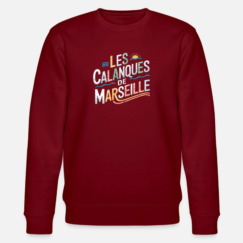 Les Calanques de Marseille - Sweat bio CHANGER Stanley/Stella Unisexe - bordeaux