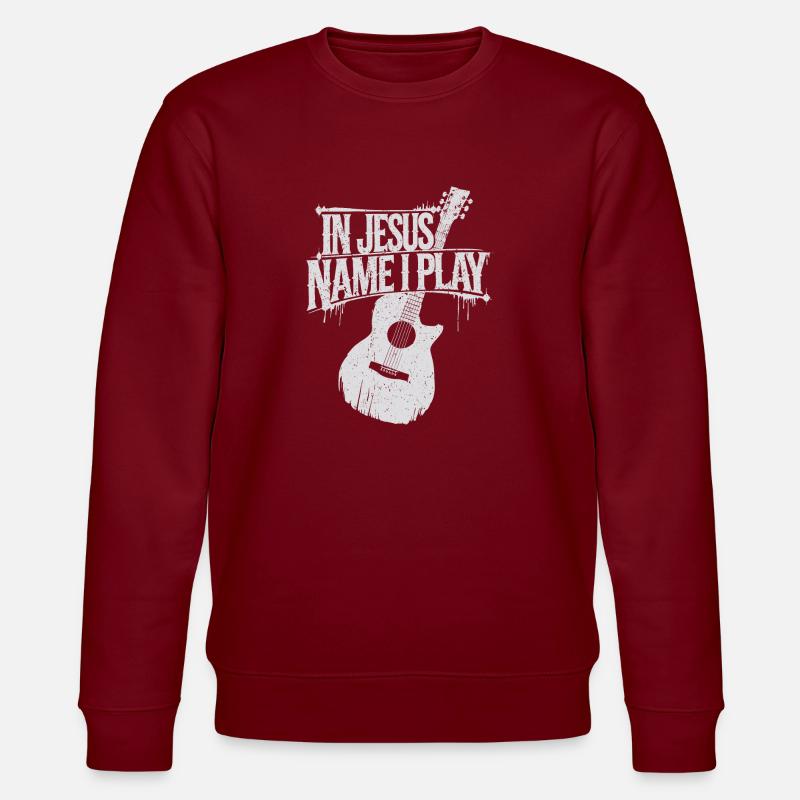 Divine service with guitar - Stanley/Stella CHANGER Unisex Organic Sweatshirt - burgundy