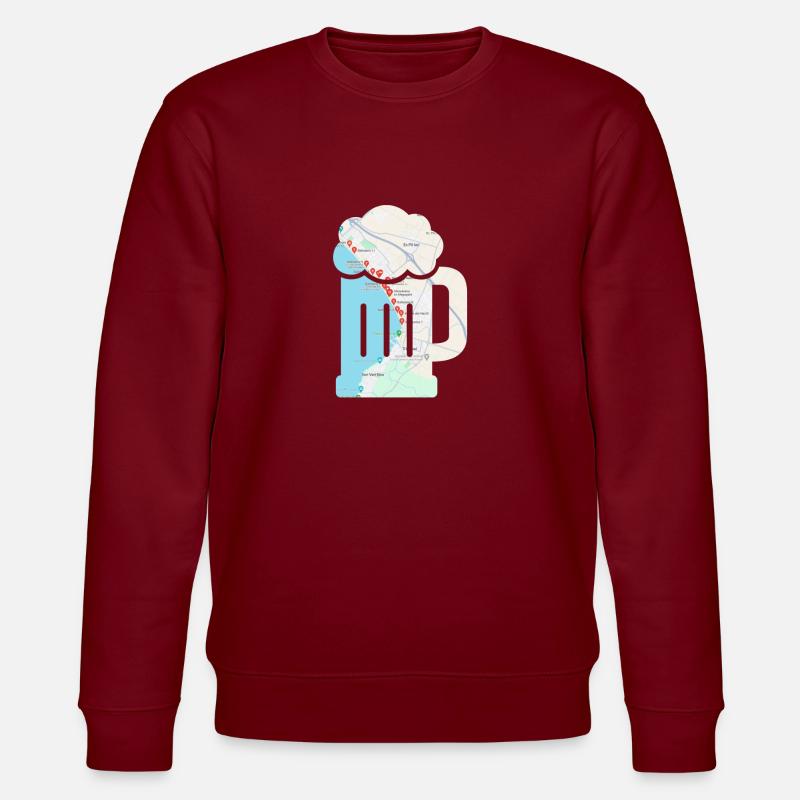 Malle-Bierglas - Stanley/Stella Unisex Bio-Sweatshirt CHANGER  - Burgunderrot