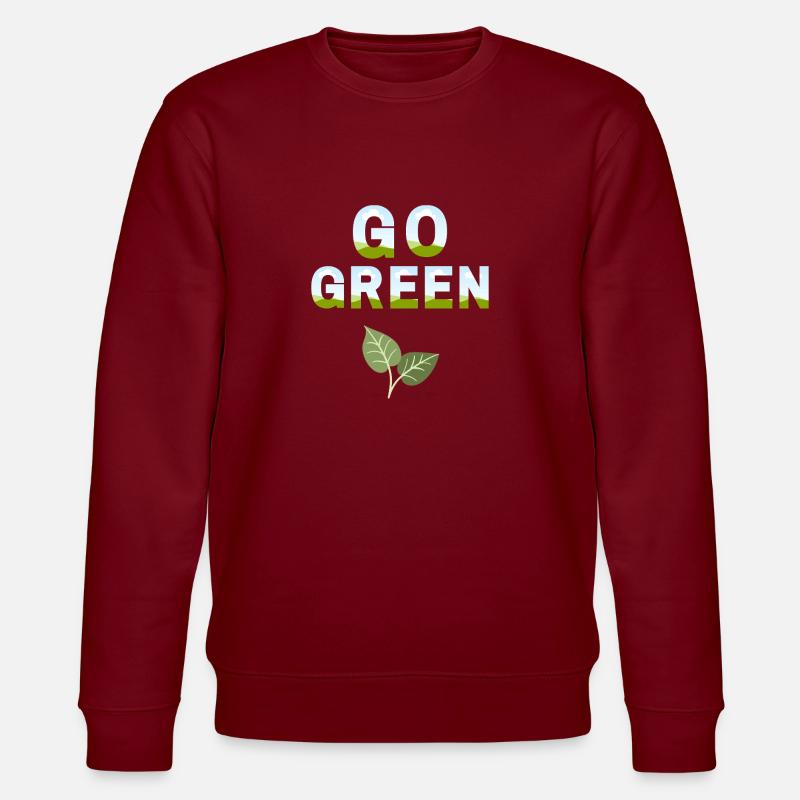 Go GREEN - Stanley/Stella Unisex Bio-Sweatshirt CHANGER  - Burgunderrot