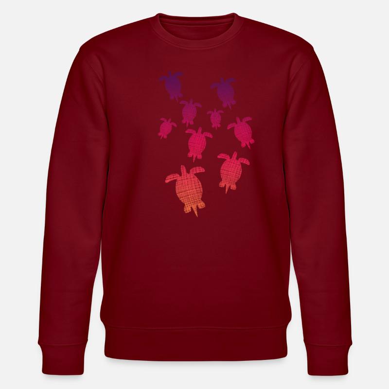 Schildkröten Turtle - Stanley/Stella Unisex Bio-Sweatshirt CHANGER  - Burgunderrot