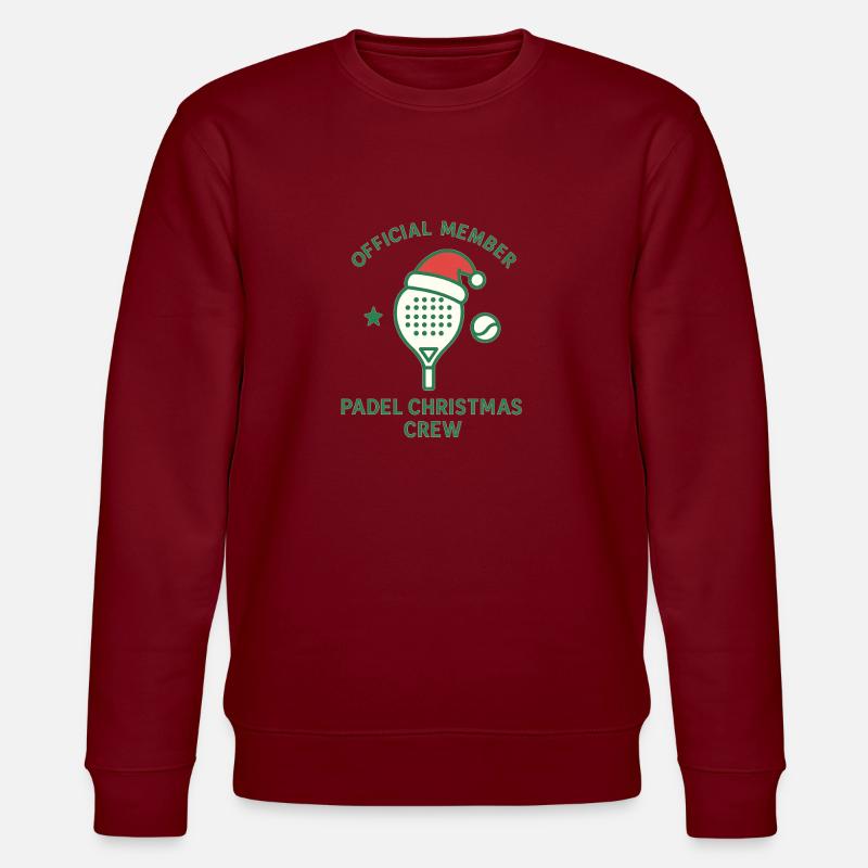 Padel Weihnachts Crew Logo - Stanley/Stella Unisex Bio-Sweatshirt CHANGER  - Burgunderrot