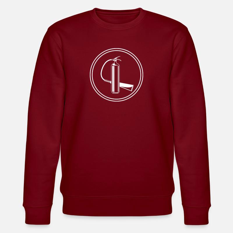 Fire extinguisher symbol fire brigade - Stanley/Stella CHANGER Unisex Organic Sweatshirt - burgundy