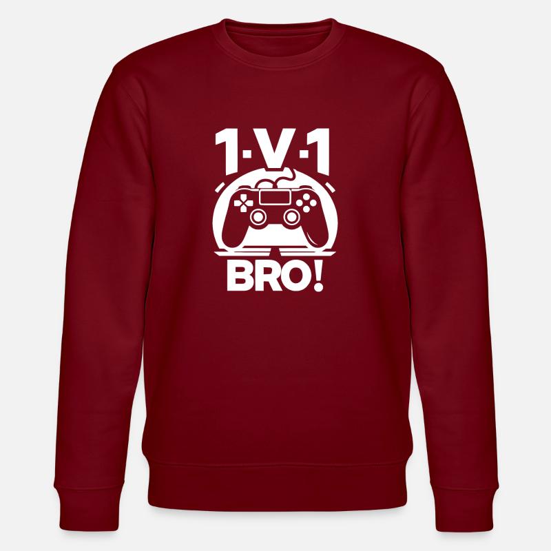 1v1 Bruder - Stanley/Stella Unisex Bio-Sweatshirt CHANGER  - Burgunderrot